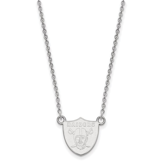 Sterling Silver Oakland Raiders Small Pendant Necklace Sterling Silver Oakland Raiders Small Pendant Necklace